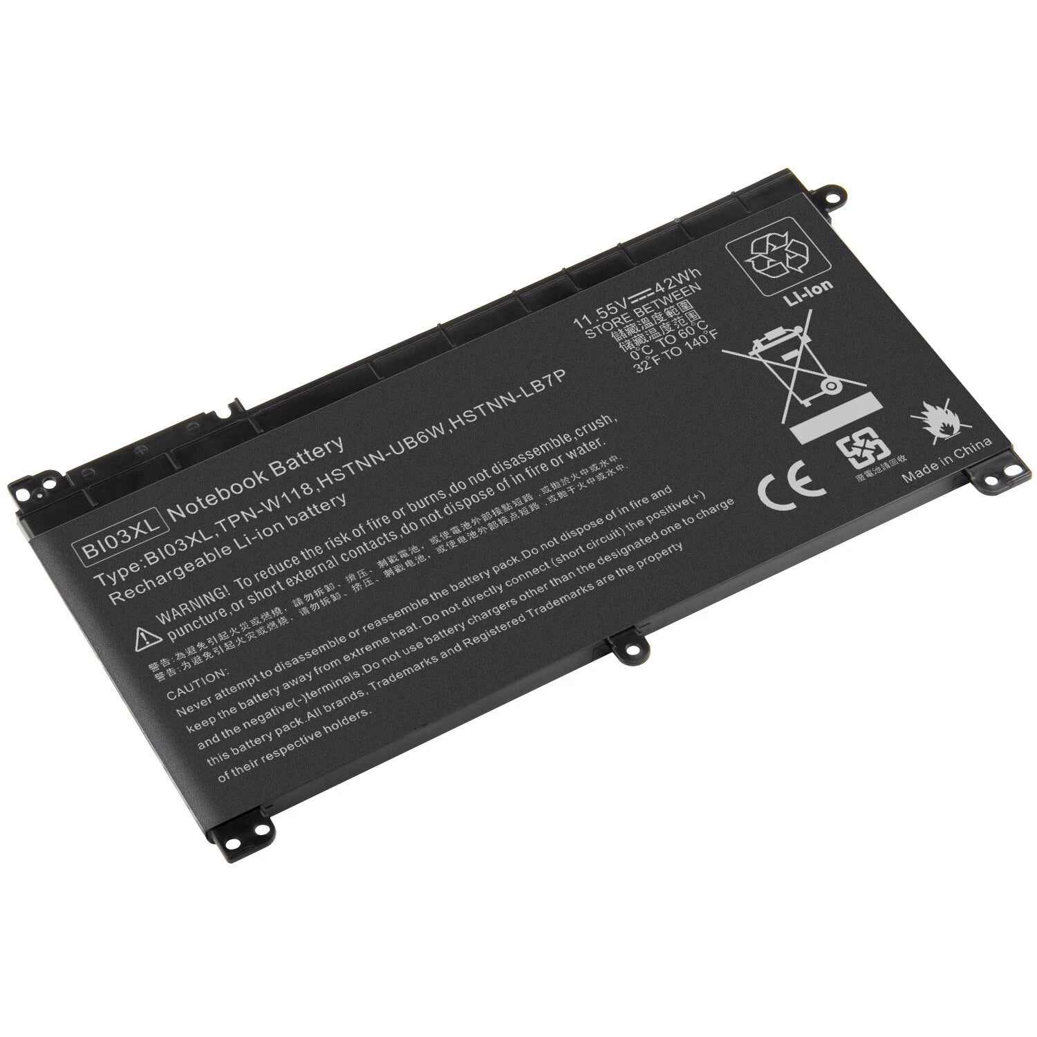 11.55V Battery For HP 843537-541 844203-850 B103XL BI03XL HSTNN-UB6W TPN-W118