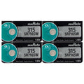 4 Murata 315 Watch and Calculator Batteries - Replaces Sony