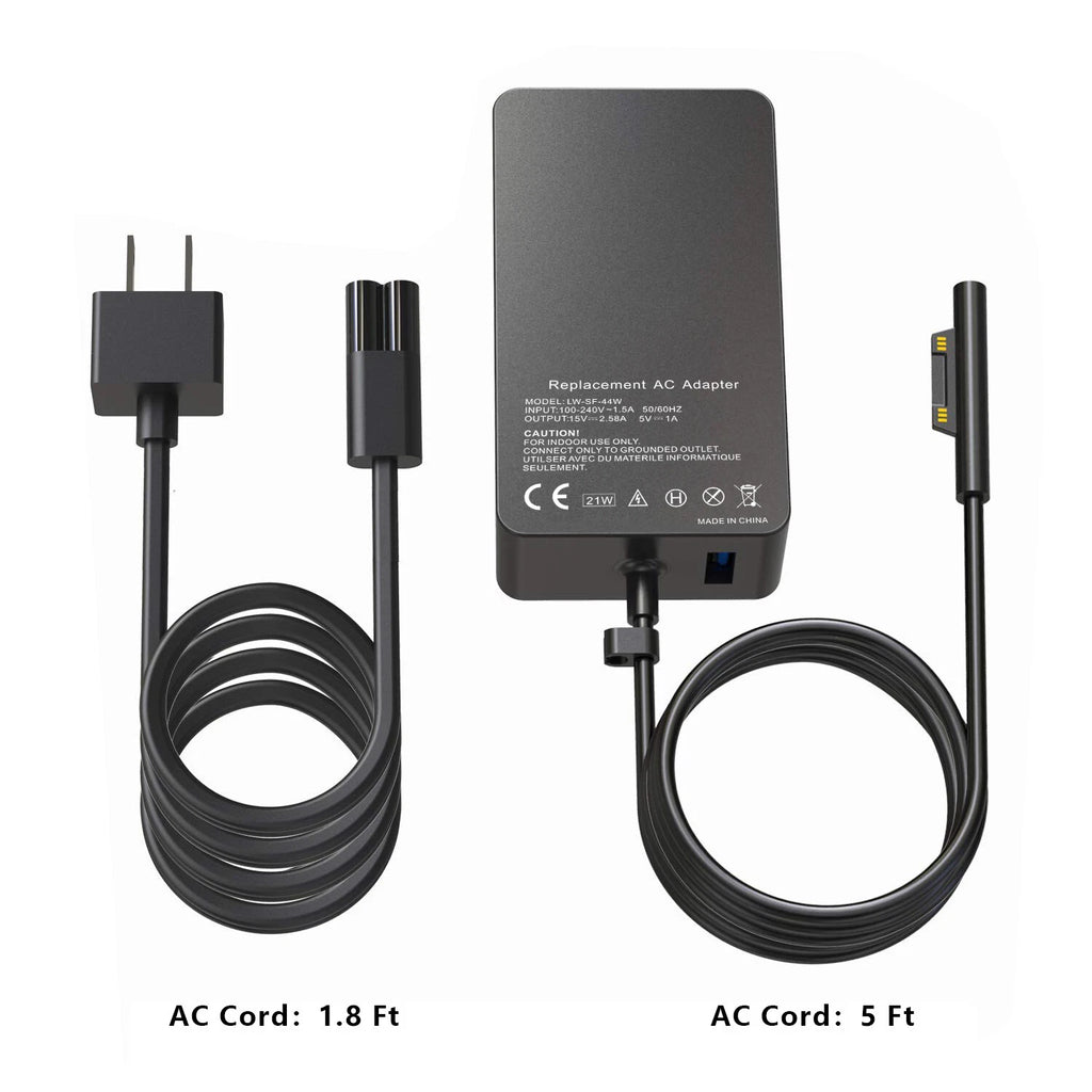 Pwr 44W Charger Microsoft Surface Pro 7 6 5 4 3 1706 Tablet 15V 2.58A Adapter US