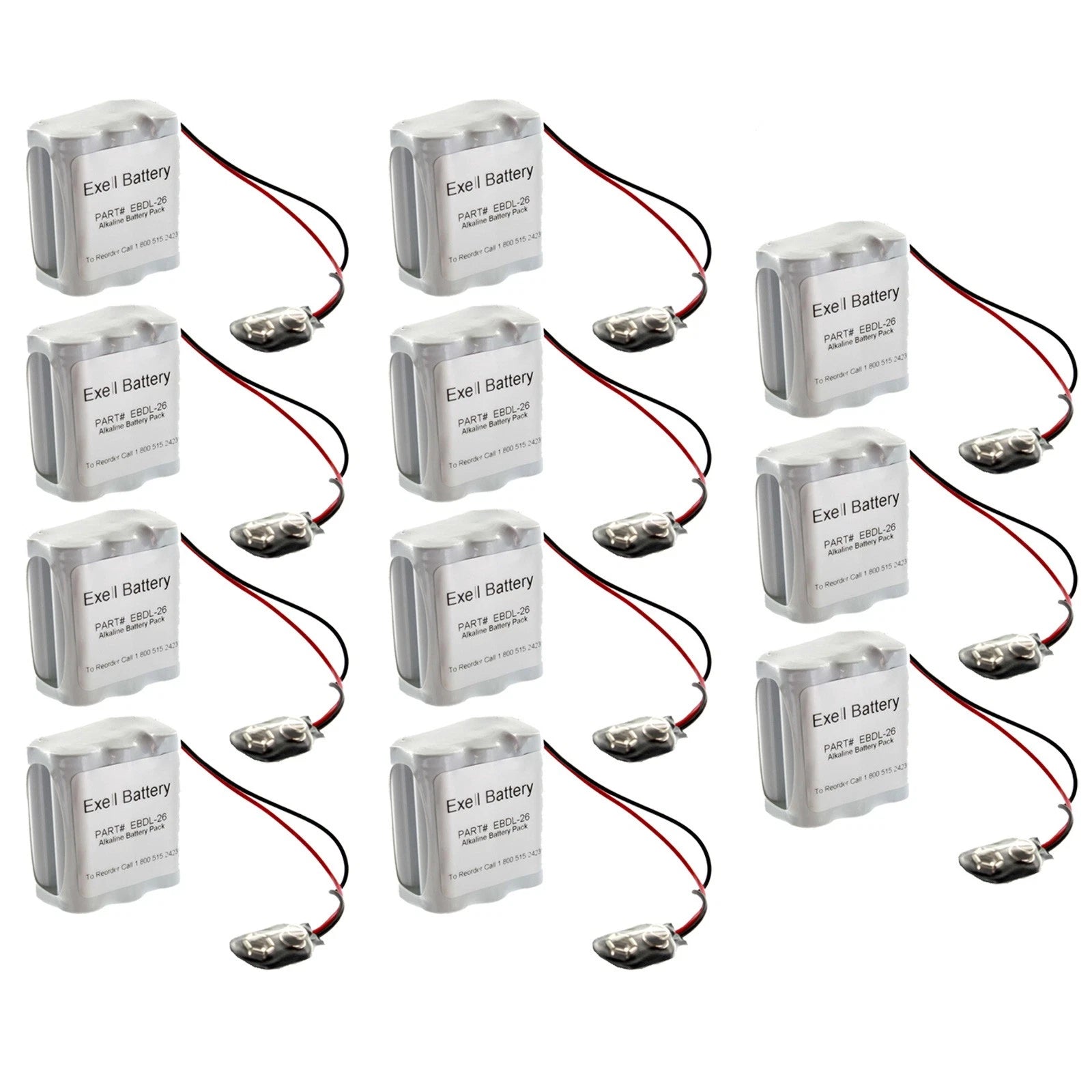 11pc Door Lock 9V 6-Cell Battery Pack Fits Vingcard 12 HTL-26