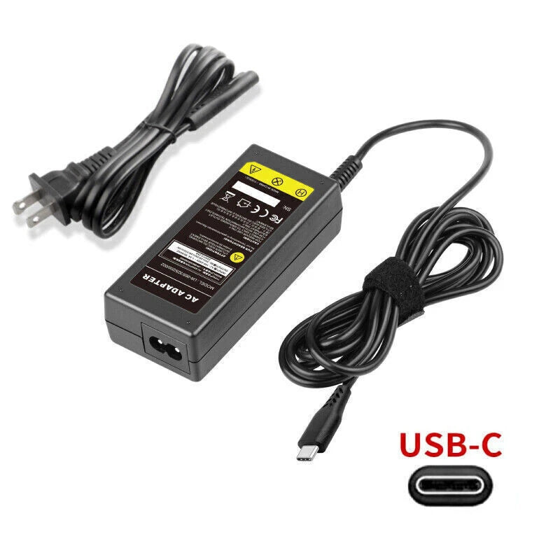 USB-C Square Charger Laptop AC Adapter for Lenovo + Power Cord 45W 20V 2.25A