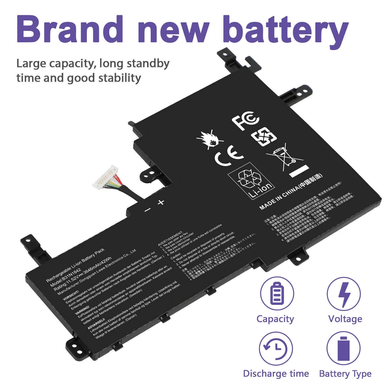 ?B31N1842 Battery For Asus VivoBook 15 X513 X531FA M513IA M513UA 0B200-03440000