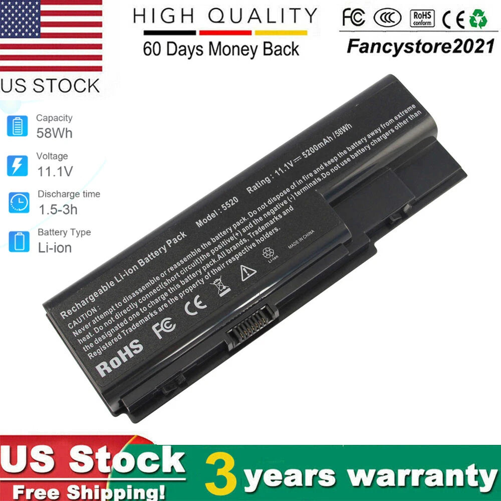 AS07B31 AS07B41 Battery For Acer Aspire 5300 5315 5535 5920 6920 6930 8930 PC