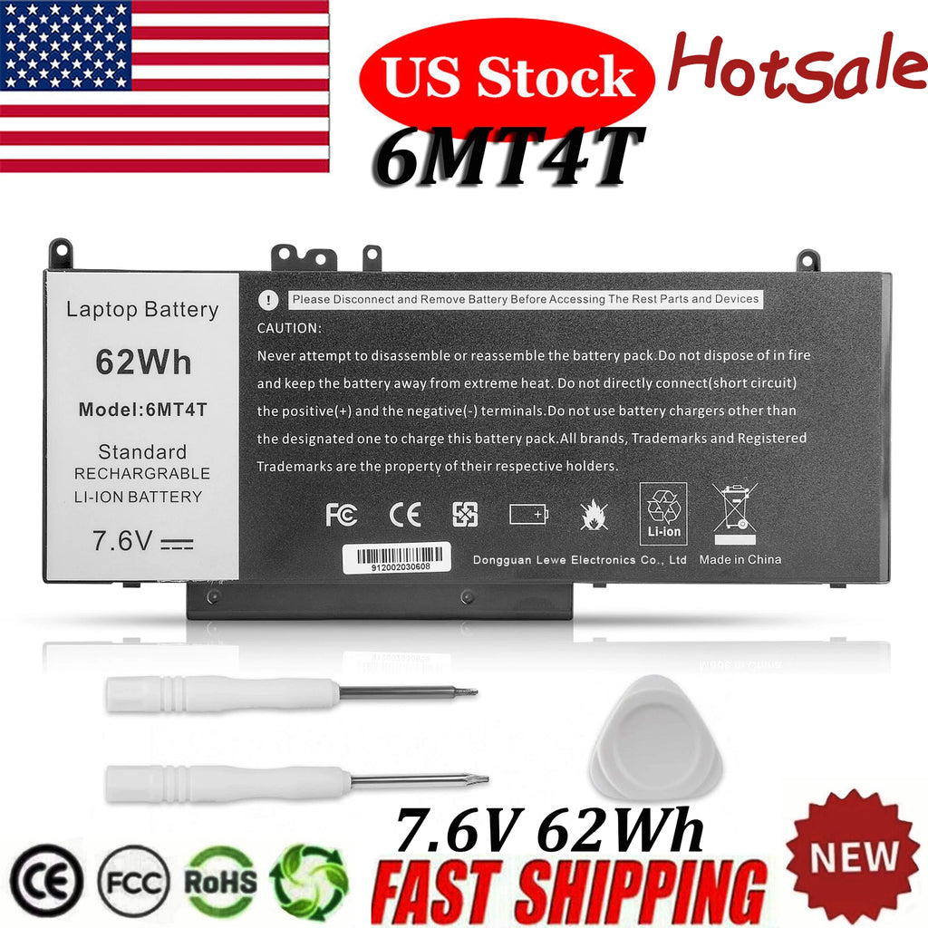 6MT4T Laptop Battery For Dell Latitude E5470 E5570 79VRK 7V69Y TXF9M 62Wh 7.6V