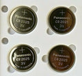 4 NEW PANASONIC CR2025 ECR 2025 Batteries 3V Exp.2025