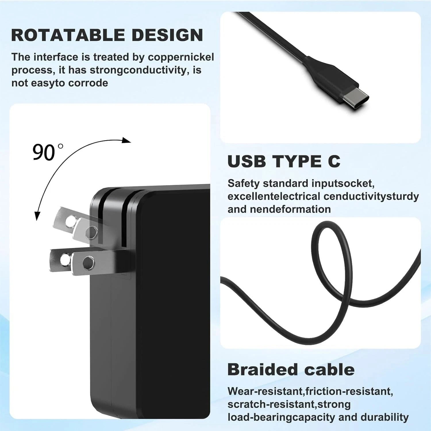 65W AC Adapter Charger for Lenovo ThinkPad X1 tablet Yoga 5 pro Type-C USB-C