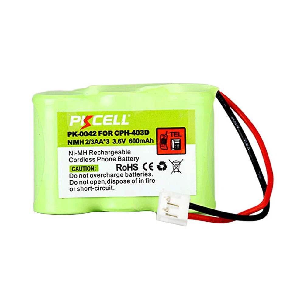 1 PKCELL Cordless PK-0042 for CPH-403D Phone NiMH 600mAh Battery 3.6V