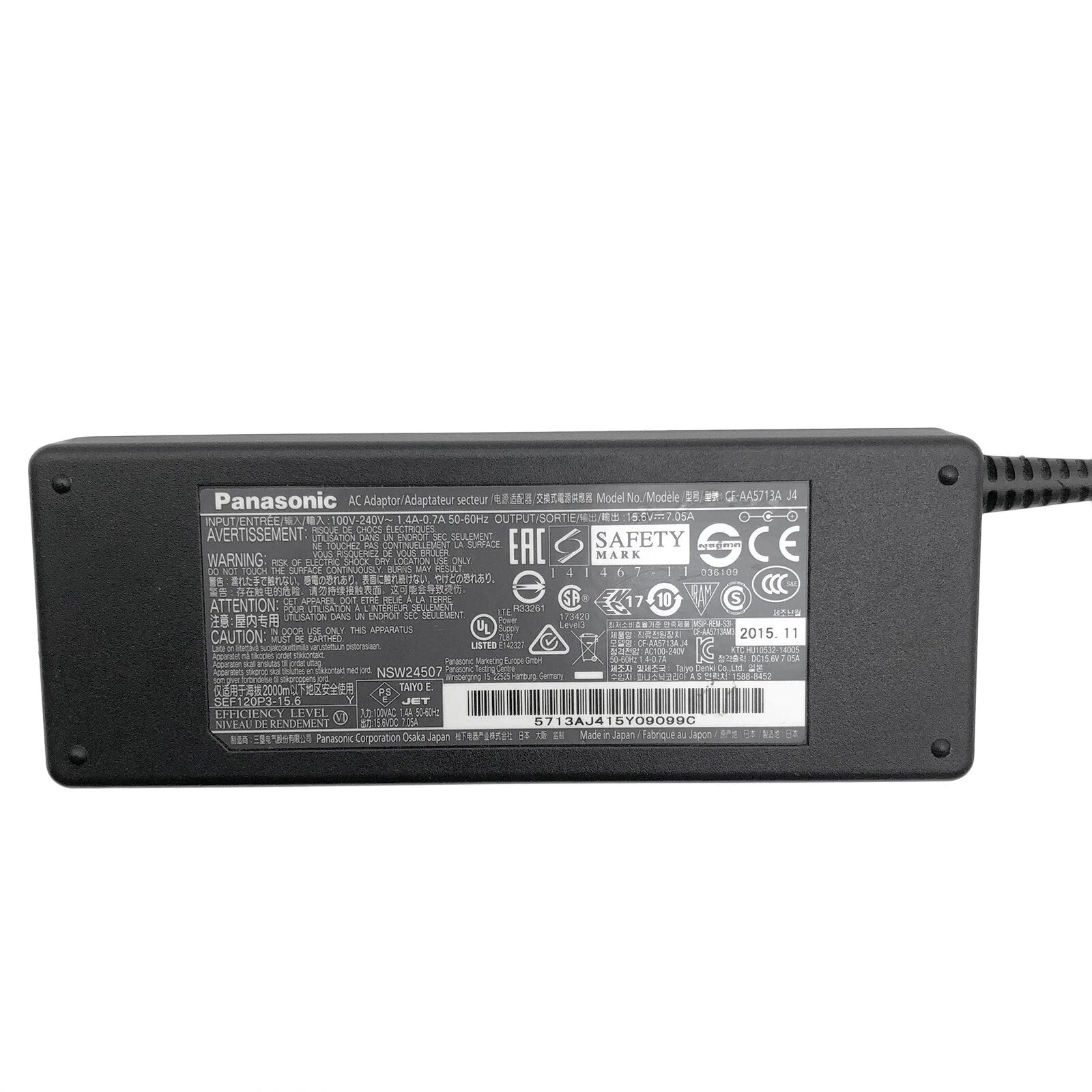NEW Original AC Adapter Panasonic CF-AA5713AM 15.6V 7.05A 110W Power Supply