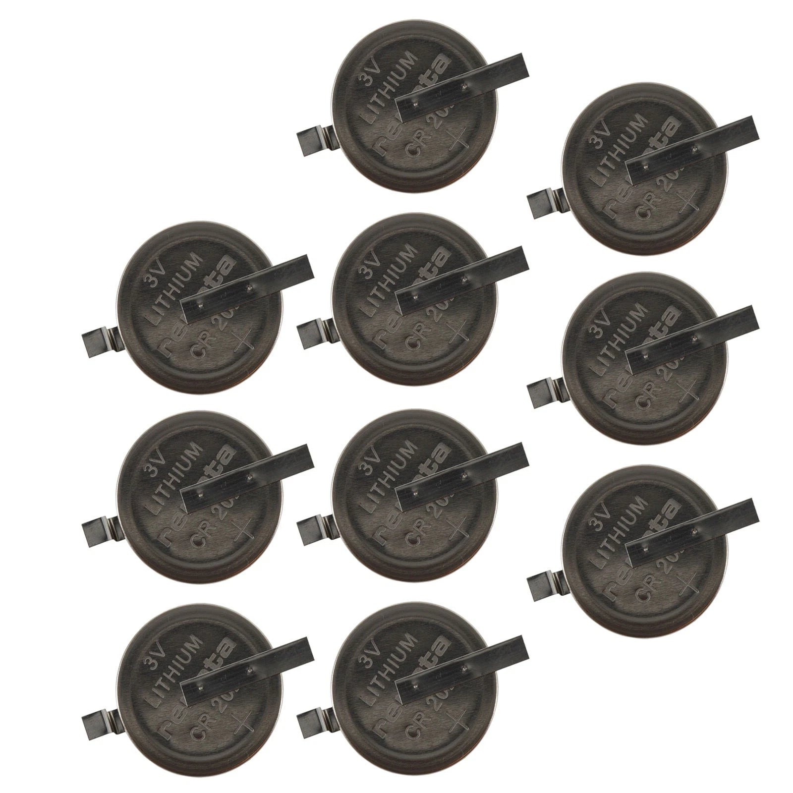 10x CR2025-MFR-SM 3V Lithium Coin Battery HORZ SMT for PCB Board CMOS