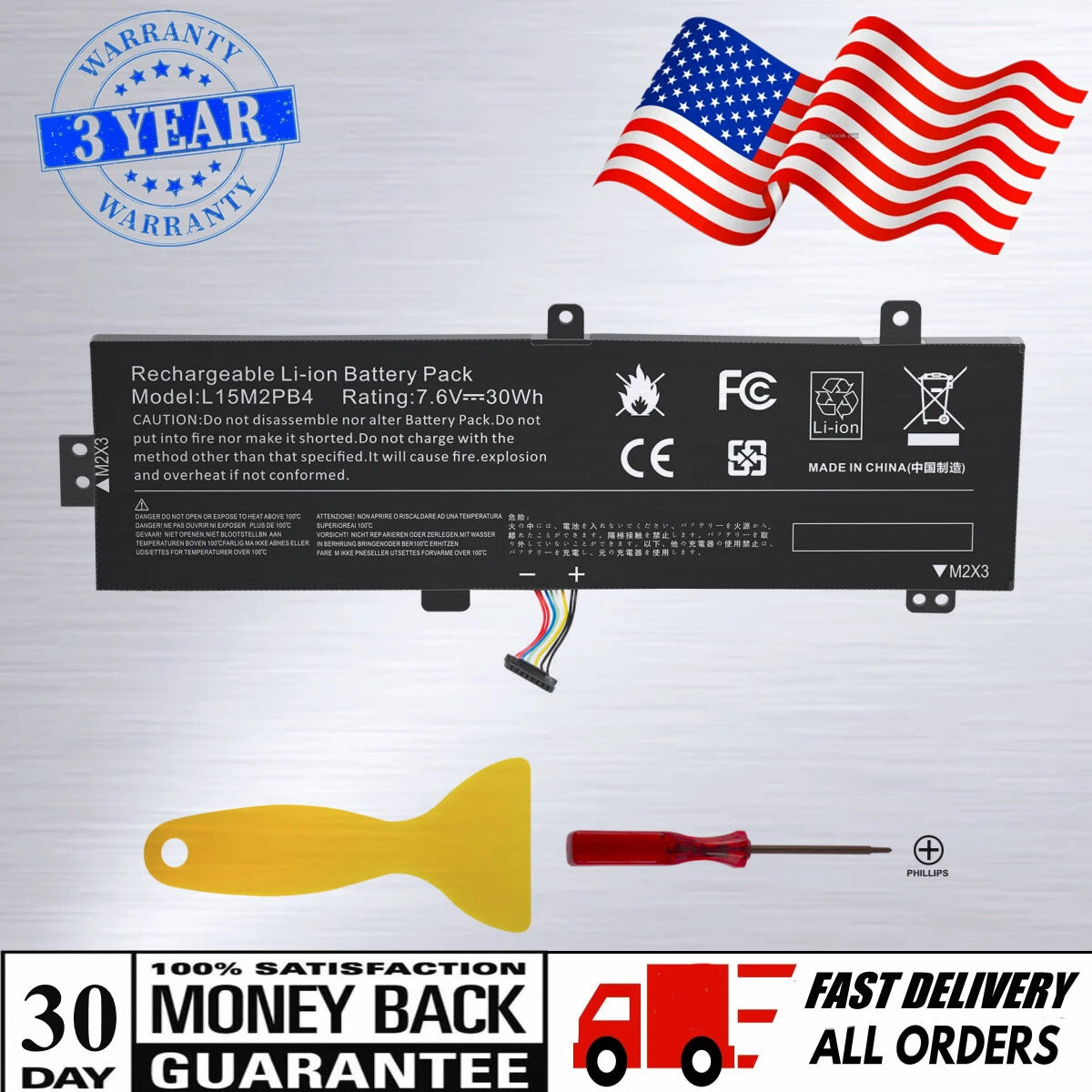 L15L2PB2 L15M2PB4 L15M2PB3 Laptop Battery for Lenovo IdeaPad xiaoxin 310-14ISK