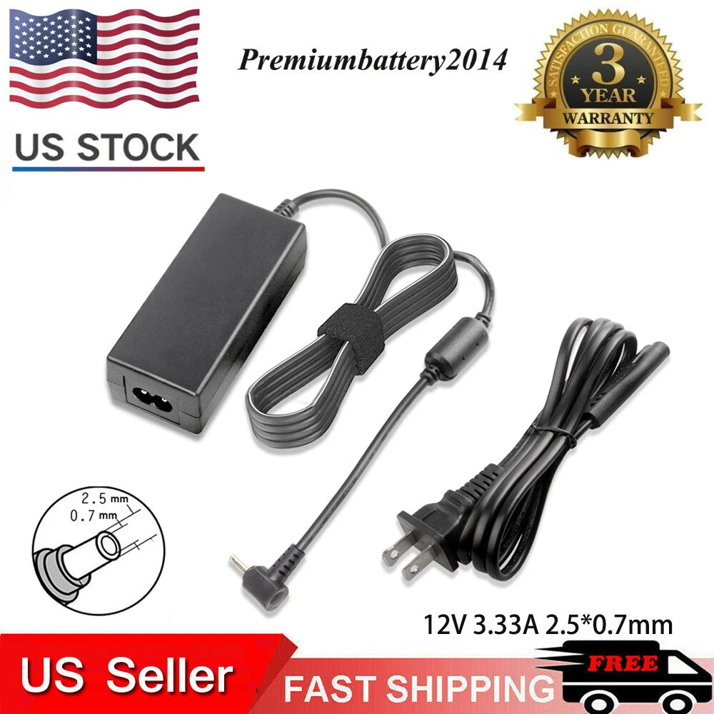 40W 12V AC Adapter for Samsung Chromebook XE303C12 Charger Power Supply Cord DC