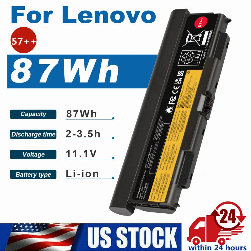 57++ Battery For Lenovo ThinkPad T440P T540P L440 L540 W540 W541 Series 45N1145