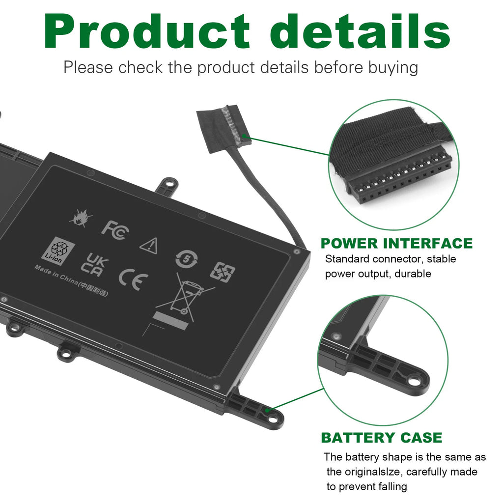 99Wh Battery for Dell Alienware 15 R3 R4 17 R4 R5 9NJM1 P69F P69F001 P69F002