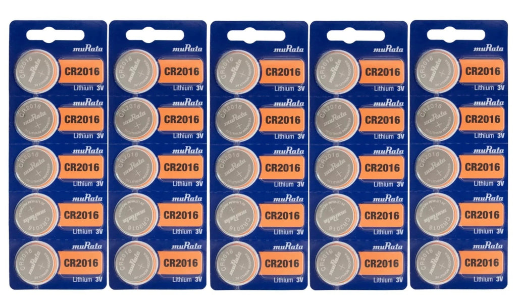 25 Fresh Stock Sony Murata 2016 CR2016 Lithium 3v Coin Cell Batteries Exp 2033