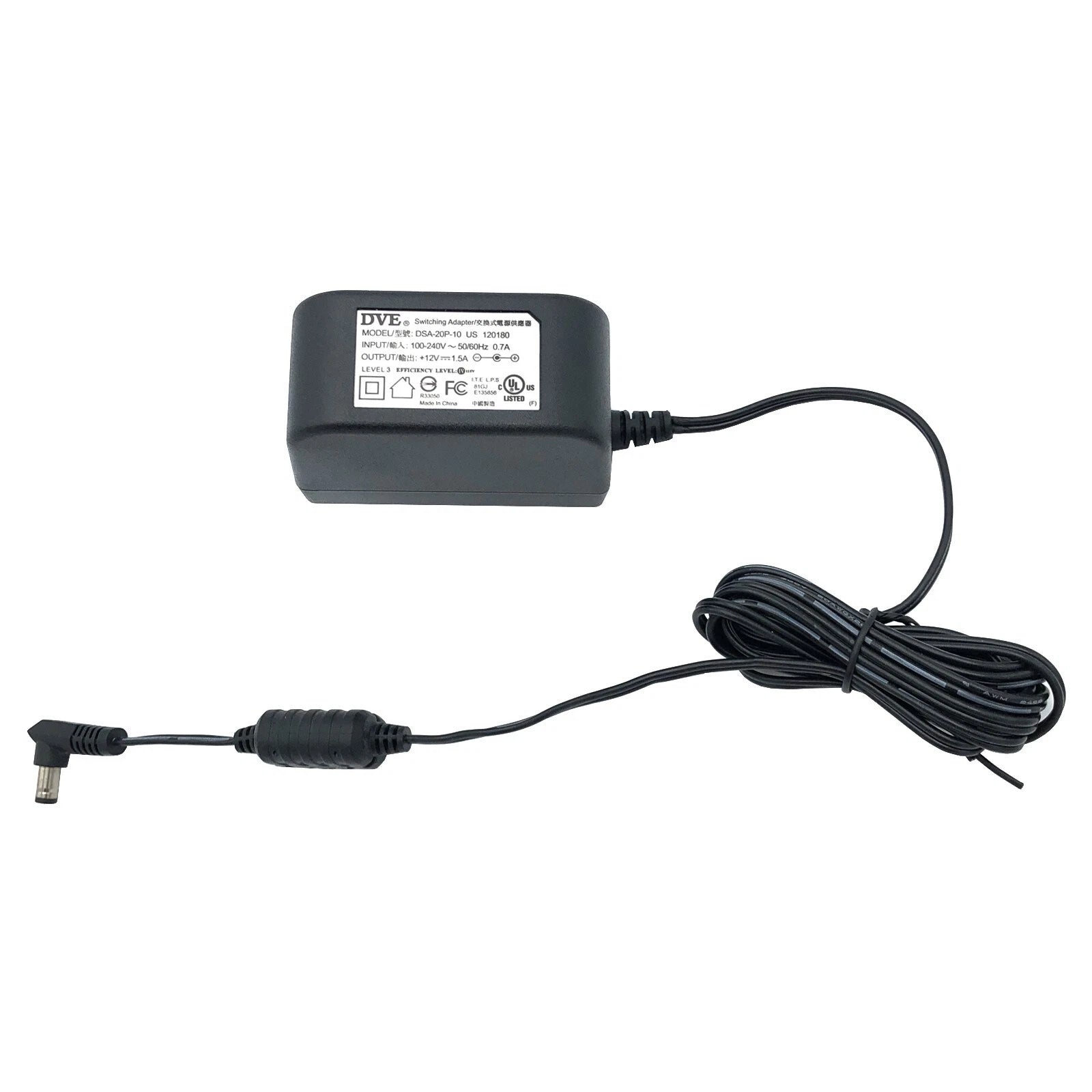 NEW Genuine DVE Nethear DSA-20P-10 AC/DC Wall Switching Adapter 12V 1.5A 18W OEM