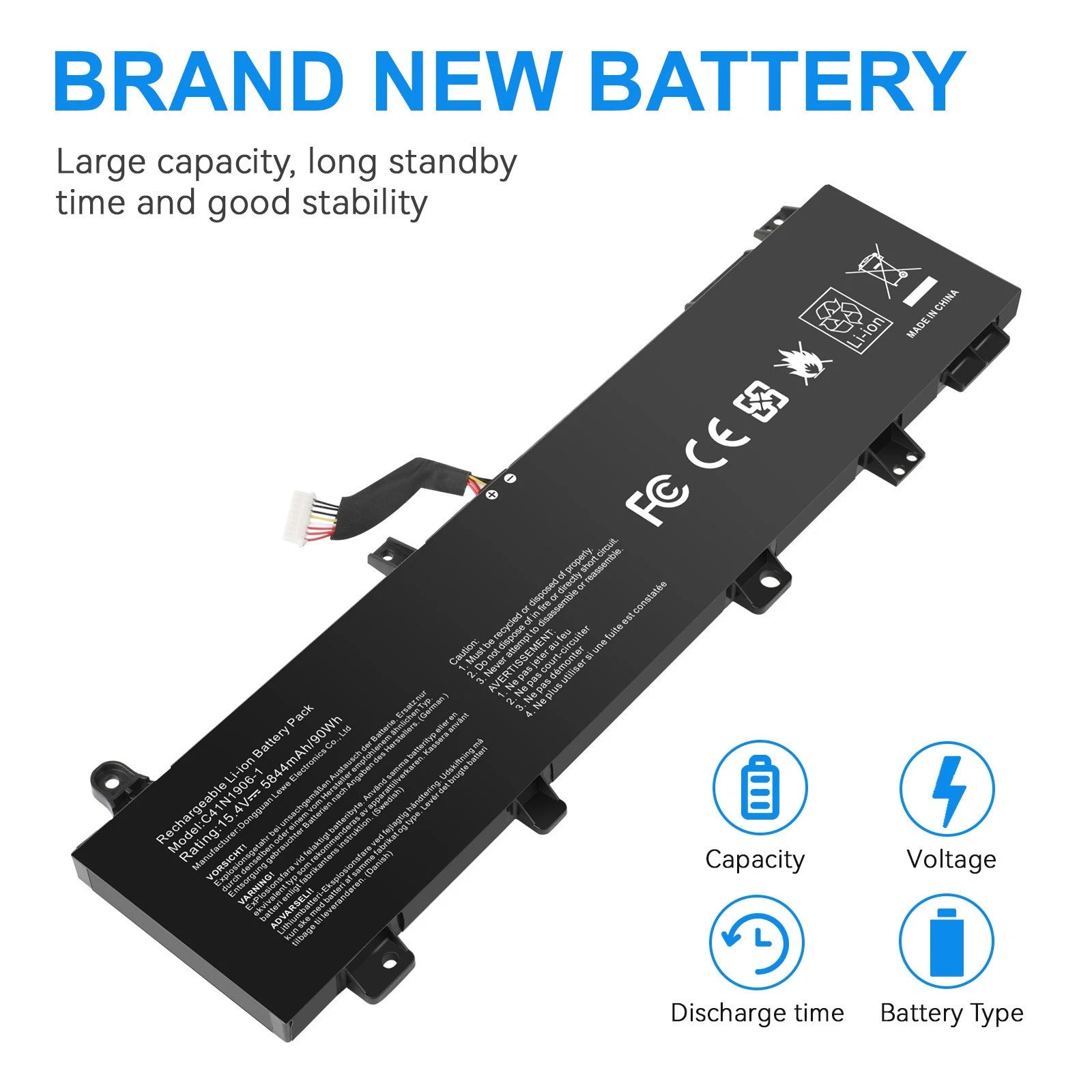 90Wh C41N1906-1 Laptop Battery For ASUS TUF Gaming FA506 F15 FX506 A17 FA706IU