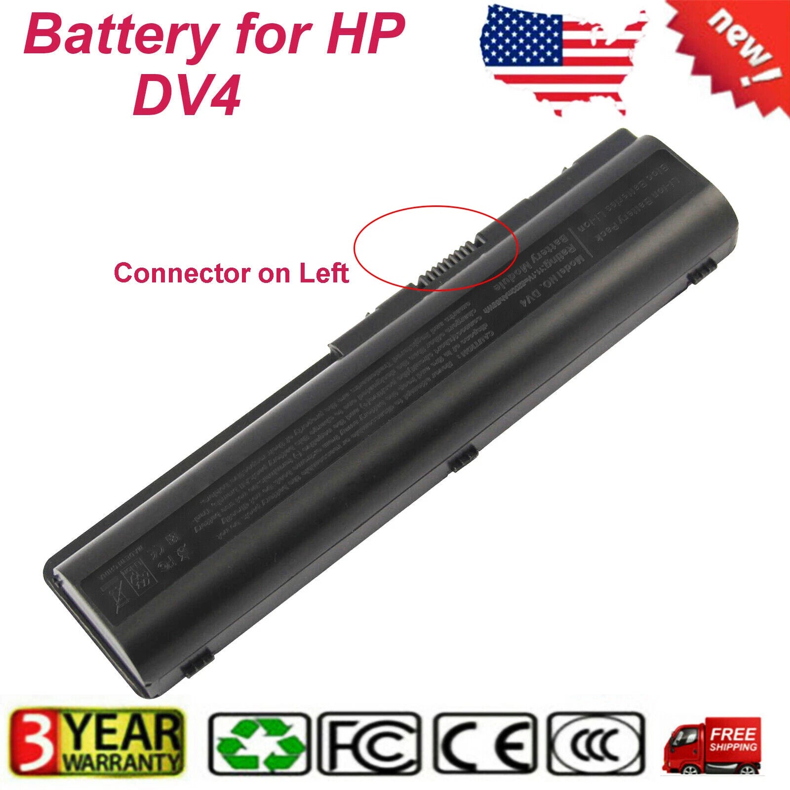 For HP G60-458DX Compaq Presario CQ60-615DX CQ60-211DX CQ60-210US CQ61 Battery