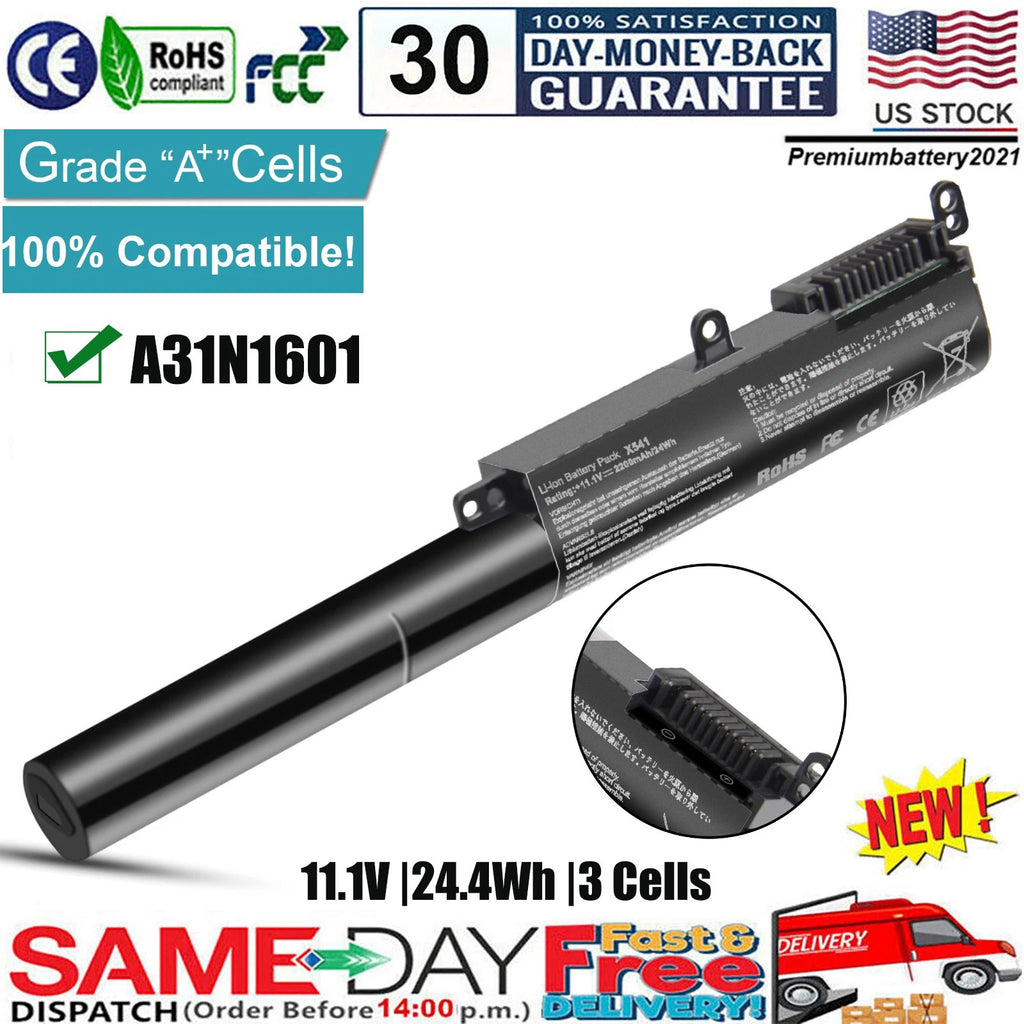 24Wh Battery for Asus VivoBook Max X541N X541UA X541SA X541SA R541UA A31N1601 US