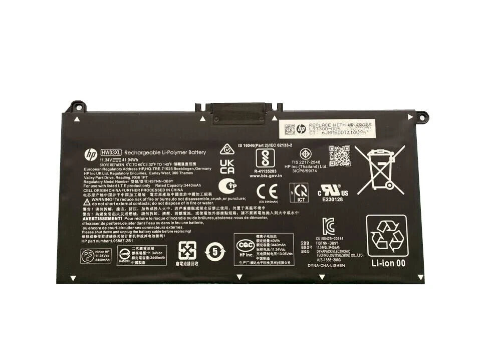 Genuine HW03XL Battery For HP Pavilion 15-EG 15-EH 15T-EG 17-CN 17-CP L97300-005