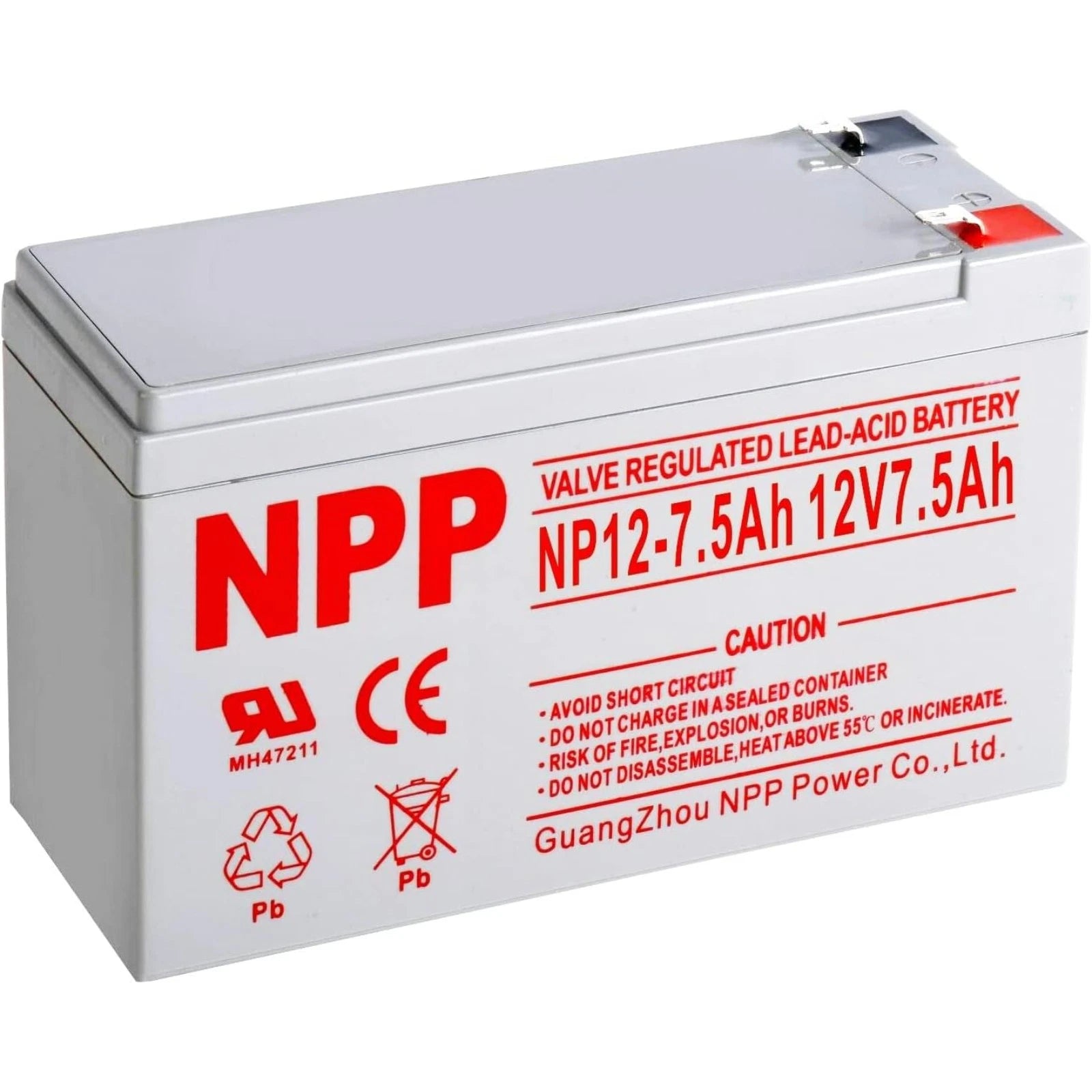 NPPower NP 12V 7.5Ah AGM VRLA Battery with T1 Terminal