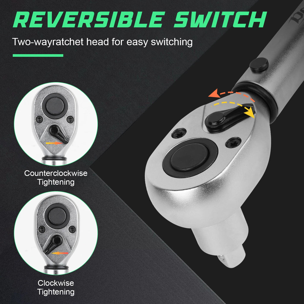 20-220NM Torque Wrench Adjustable 1/2 inch Drive Ratchet Spanner Repair Kit