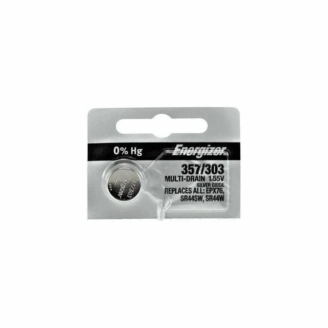 10 Energizer 357/303 Silver Oxide Coin Cell Batteries 1.55V Fresh- Free Shipping