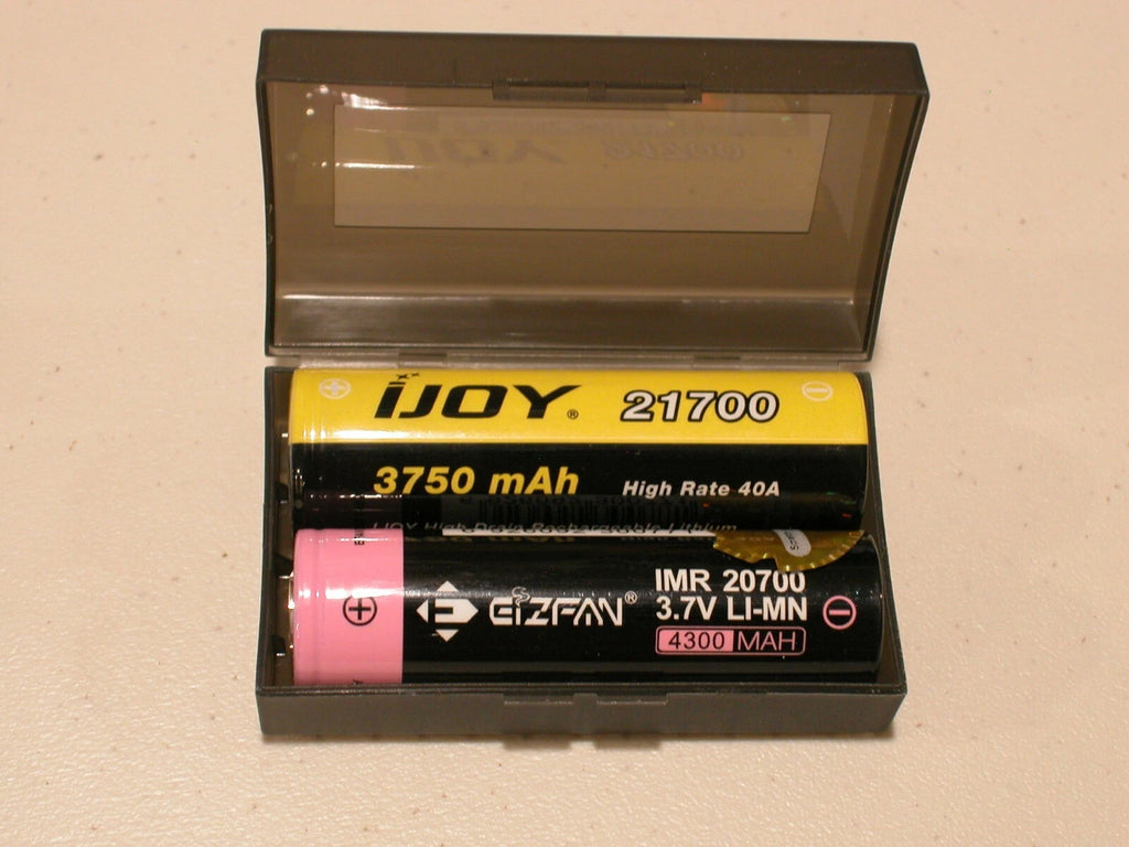 1 pc 20700 21700 PLASTIC STORAGE PROTECTIVE CASE HOLDER BOX BATTERY CLEAR 2-bay