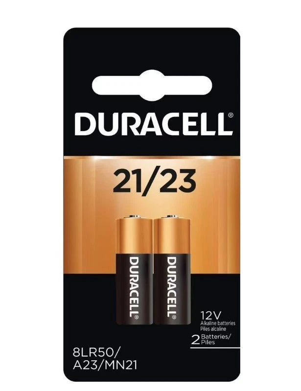 Duracell A23 21/23 Alkaline Batteries, 2 Pack MN21 MN23 23A GP23
