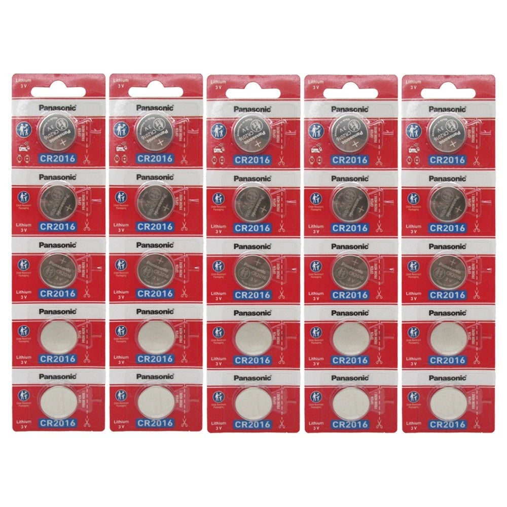 25 x PANASONIC CR 2016 CR2016 ECR2016 LITHIUM COIN CELL Button Battery