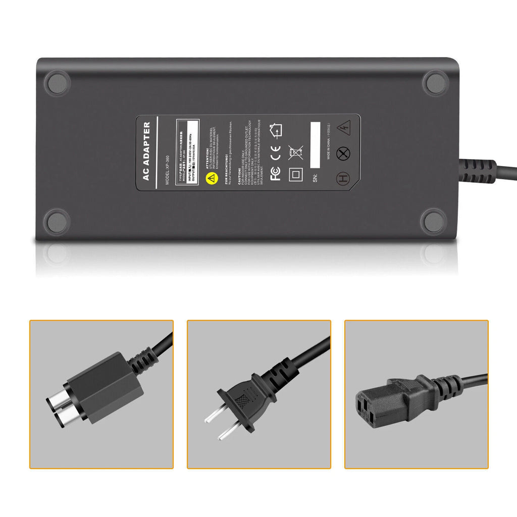 For Xbox One X/S Xbox 360 Slim AC Adapter Brick Console Charger Power Cable US