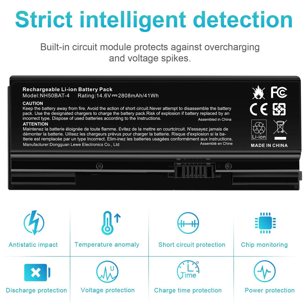 NH50BAT-4 Battery For Clevo 6-87-NH50S-41C00 NH50RH NH55EDQ NH58EDQ NH70 NH70RAQ