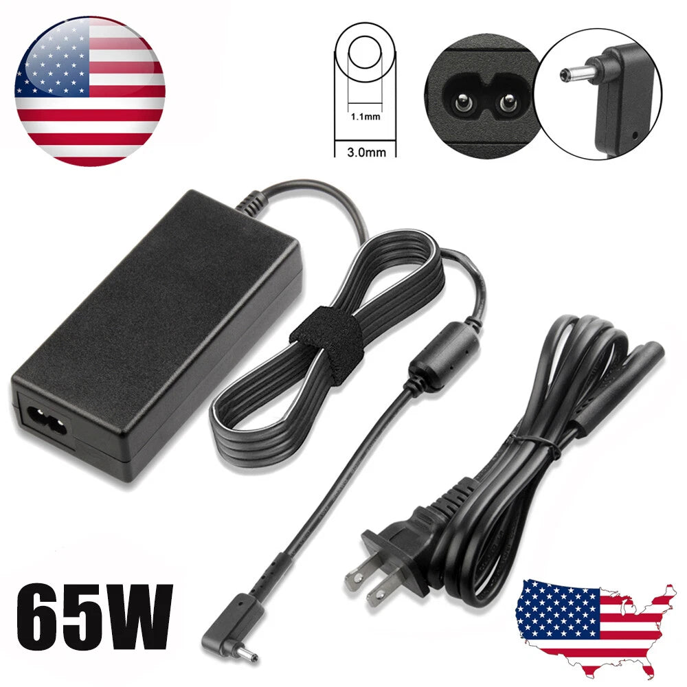 For Acer A11-065N1A PA-1650-86AW Laptop AC Adapter Charger & US Power Cord 65W