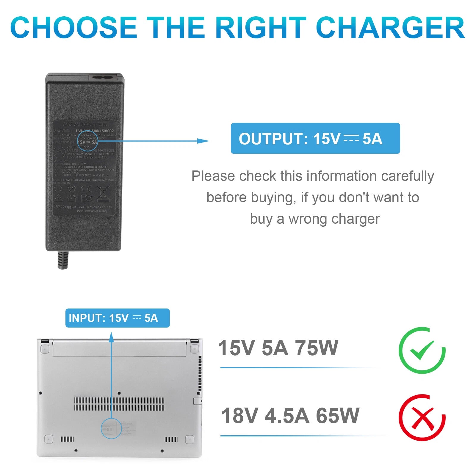 75W AC Adapter Charger Power Supply For Toshiba Tecra M11 M1 A9 A8 A6 A5 M9 M4