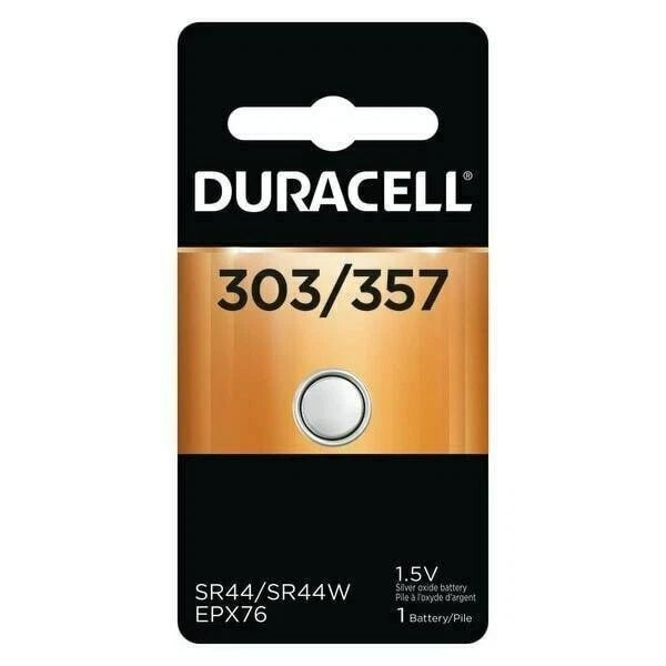 Duracell 303/357/76 Silver Oxide Button Battery, 3 Count Pack, 303/357/76 1.5...