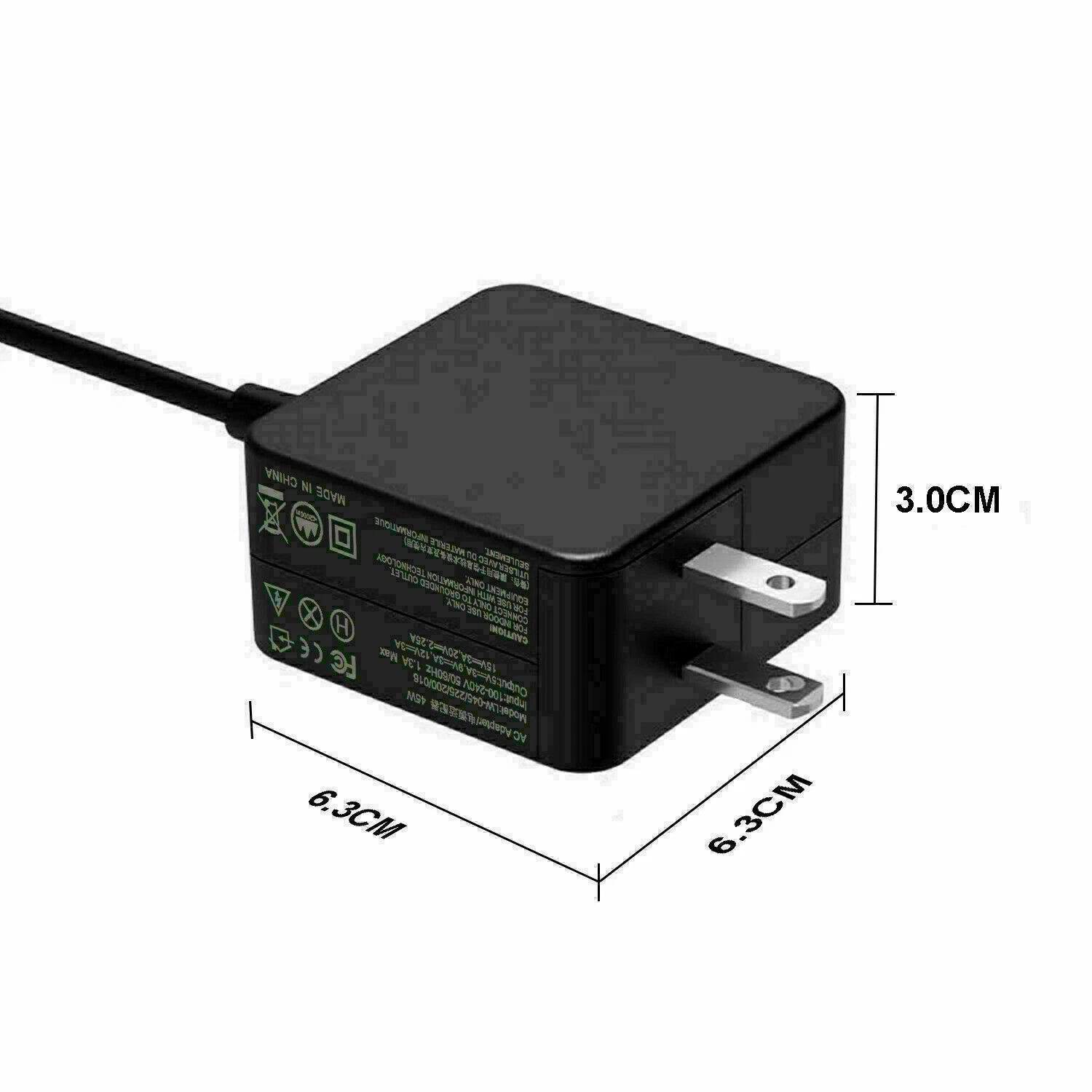 65W Watt Laptop Charger Type C USB-C AC Adapter for Lenovo Asus MacBook pro