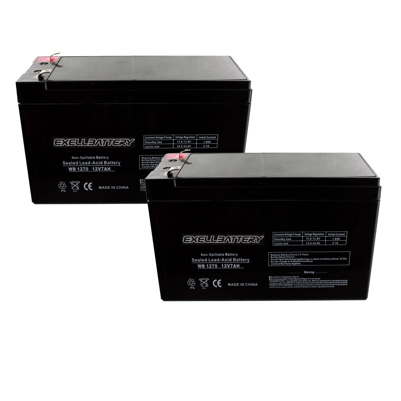 2pk 12V 7AH 8AH Battery RAZOR Scooter ES300 E200 E300 Bella Betty Daisy Vapor