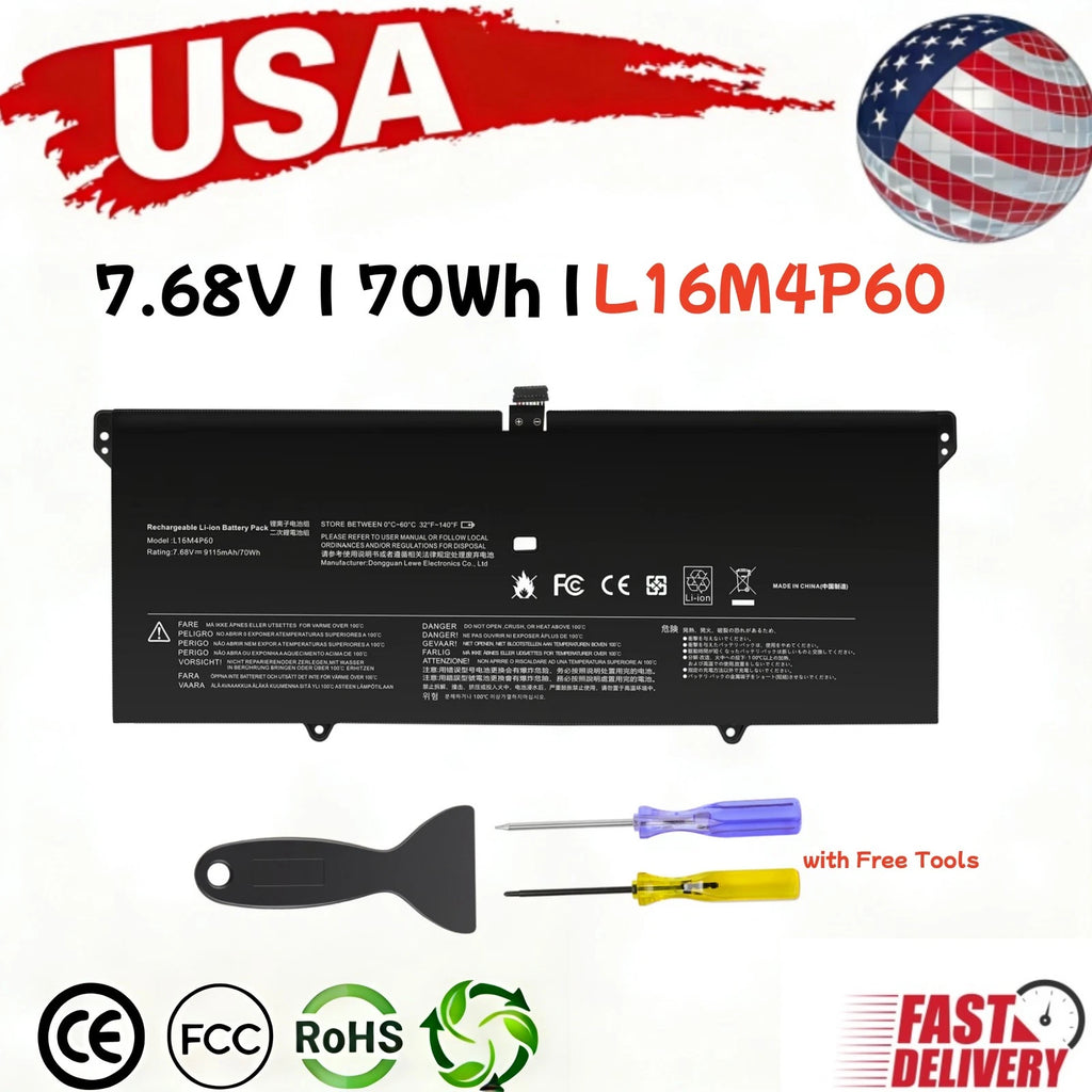 L16M4P60 Battery for Lenovo Yoga 920-13IKB 920-131KB 920-13IKB-80Y7 80Y8 70Wh US