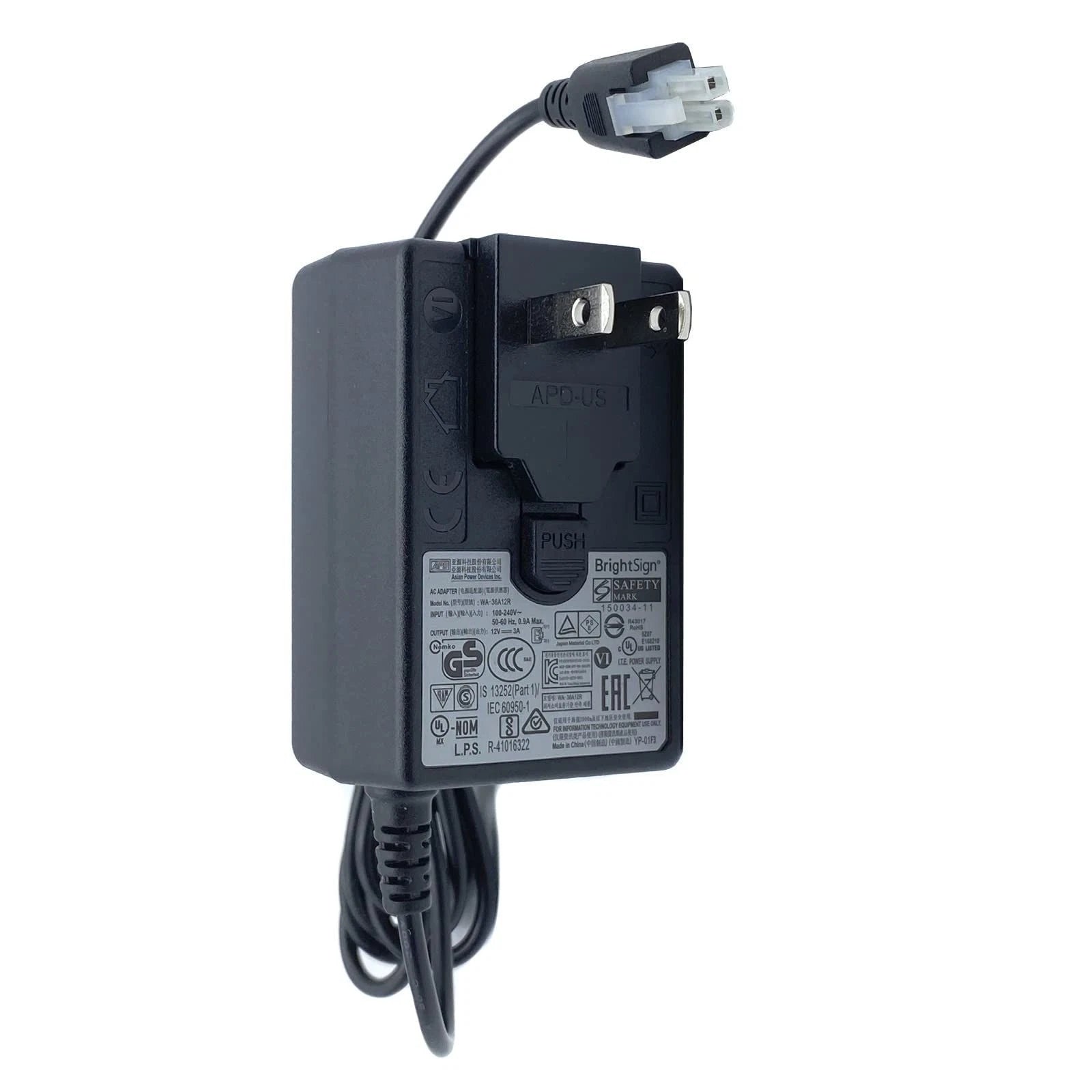 Brand NEW Genuine APD AC Adapter WA-36A12R 12V 3A 36W Power Supply