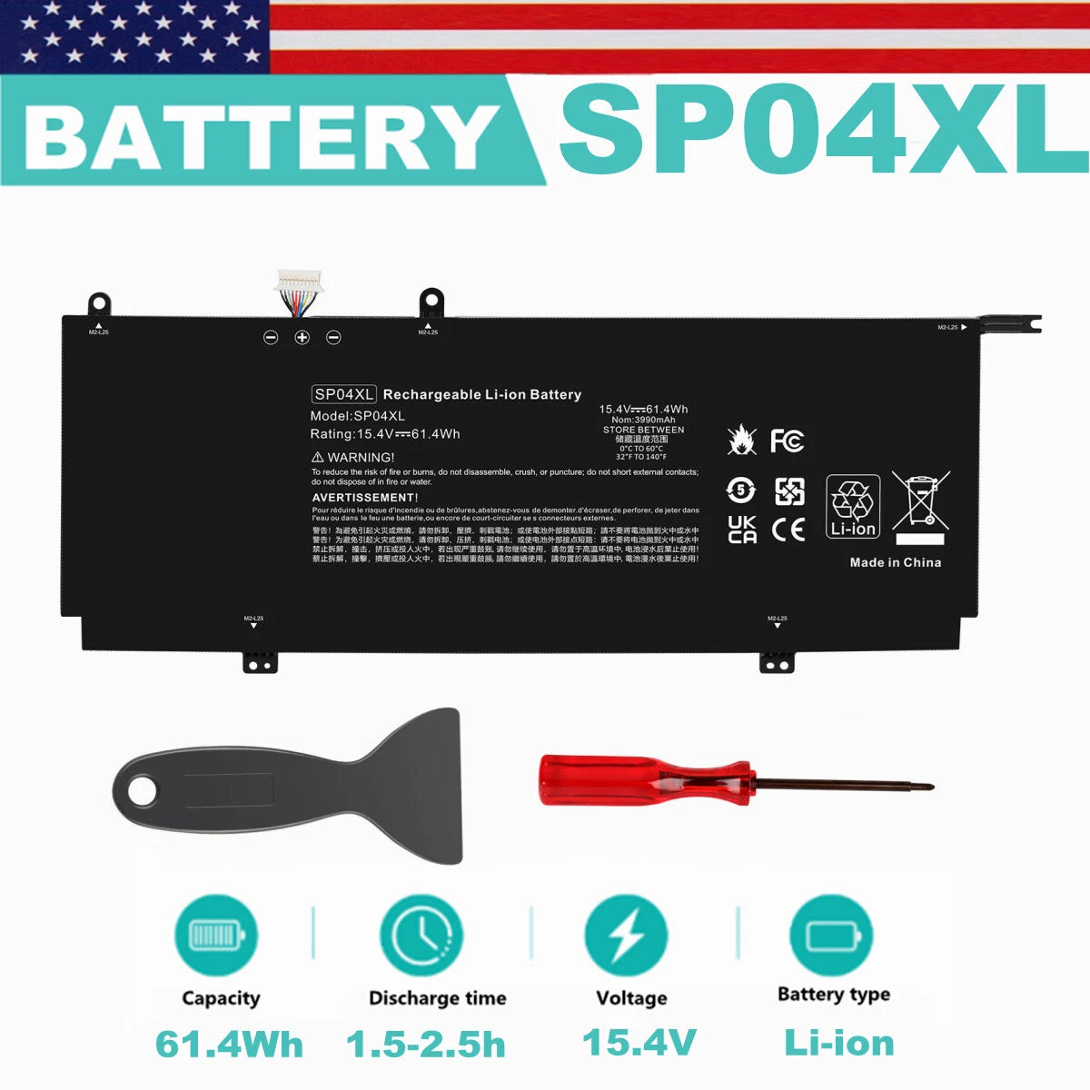 SP04XL Battery for HP Spectre X360 13-AP 13-AP0013DX HSTNN-IB8R L28764-005