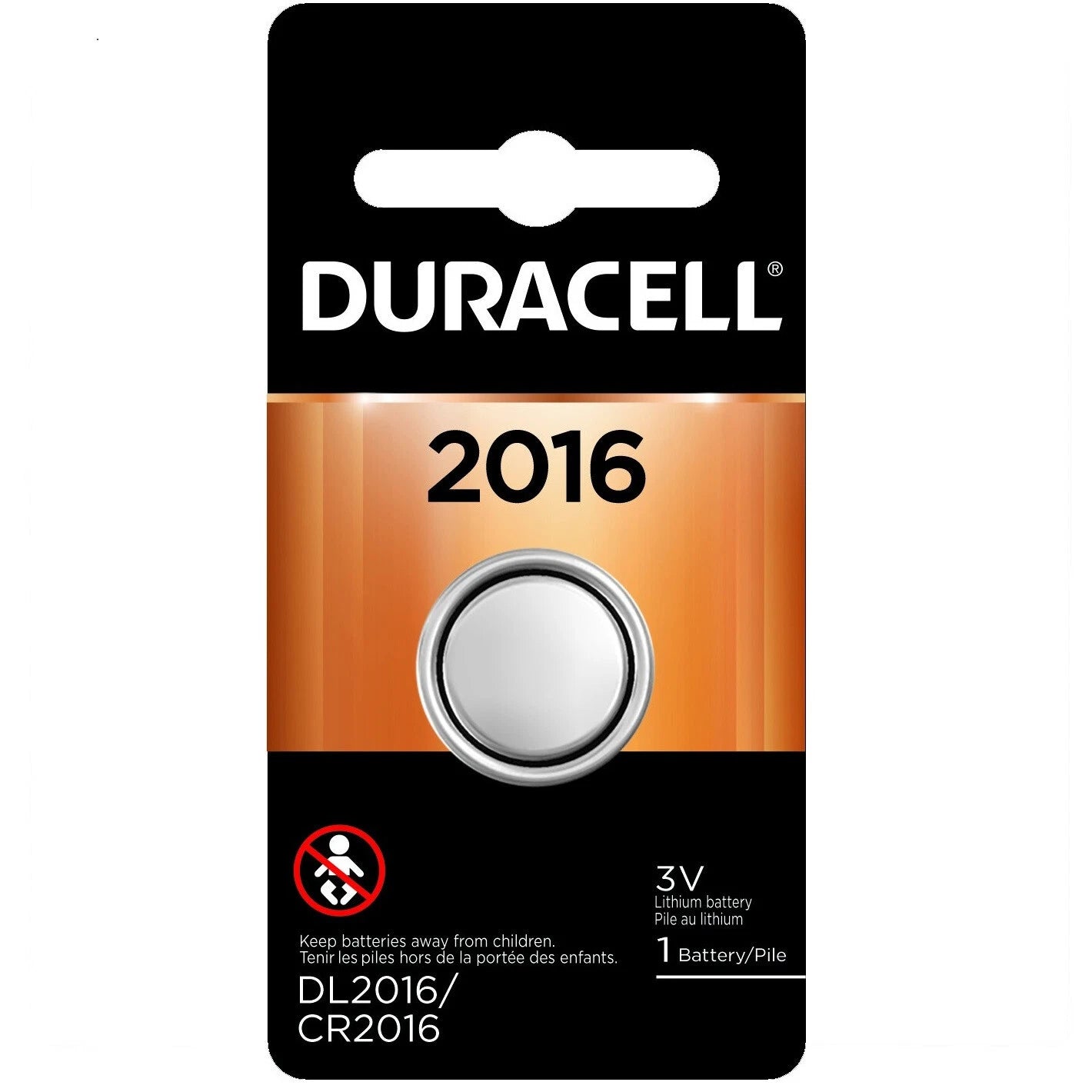 1 2016 Duracell Coin Cell Battery - Lithium 3V - (CR2016, ECR2016, DL2016)