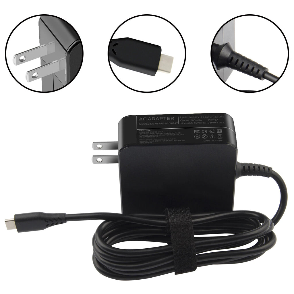 65W AC Charger For Lenovo Yoga 910 910-13 910-13IKB Power Supply Adapter Cord