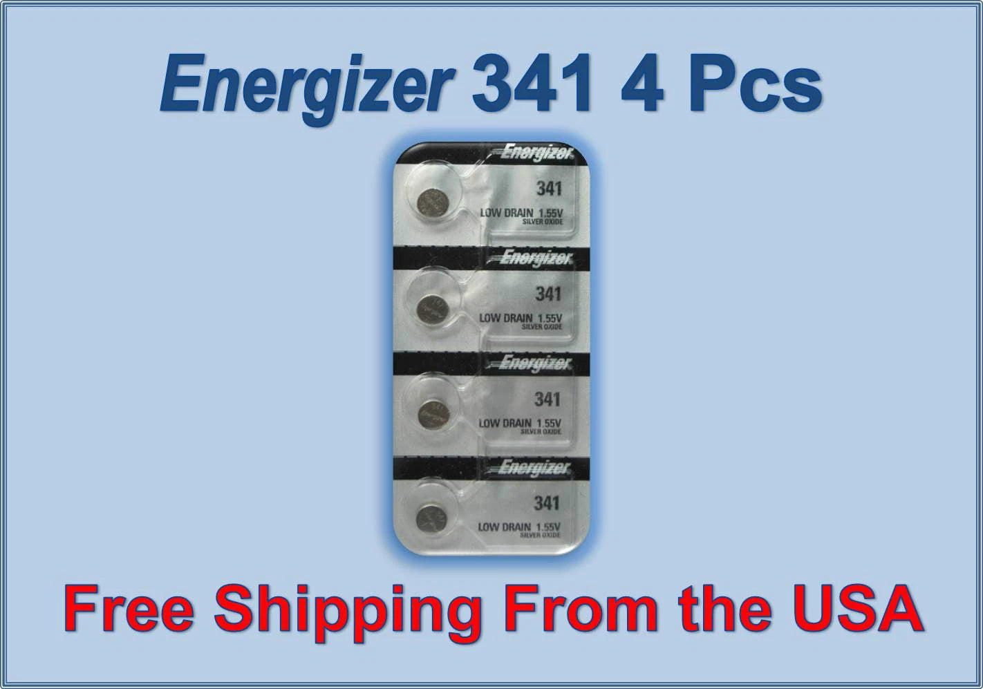 4 Energizer 341 (SR714SW) Coin Cell Silver Oxide Batteries