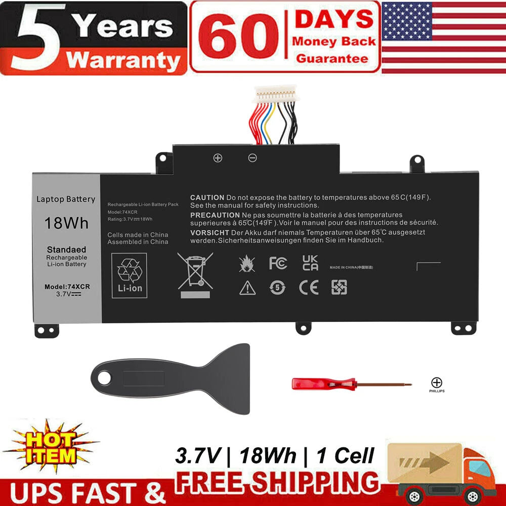 New 74XCR 074XCR Tablet Battery for Dell Venue 8 Pro 5830 T01D VXGP6 X1M2Y