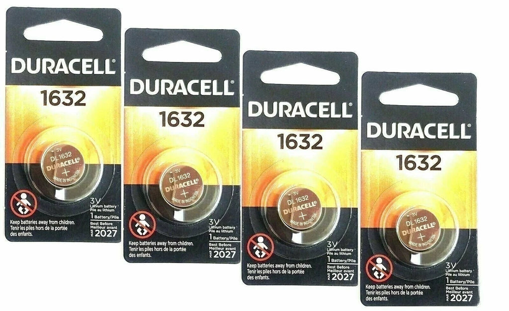 4 Pcs Fresh Duracell Lithium Battery ECR1632 CR1632 DL 1632 3V Batteries