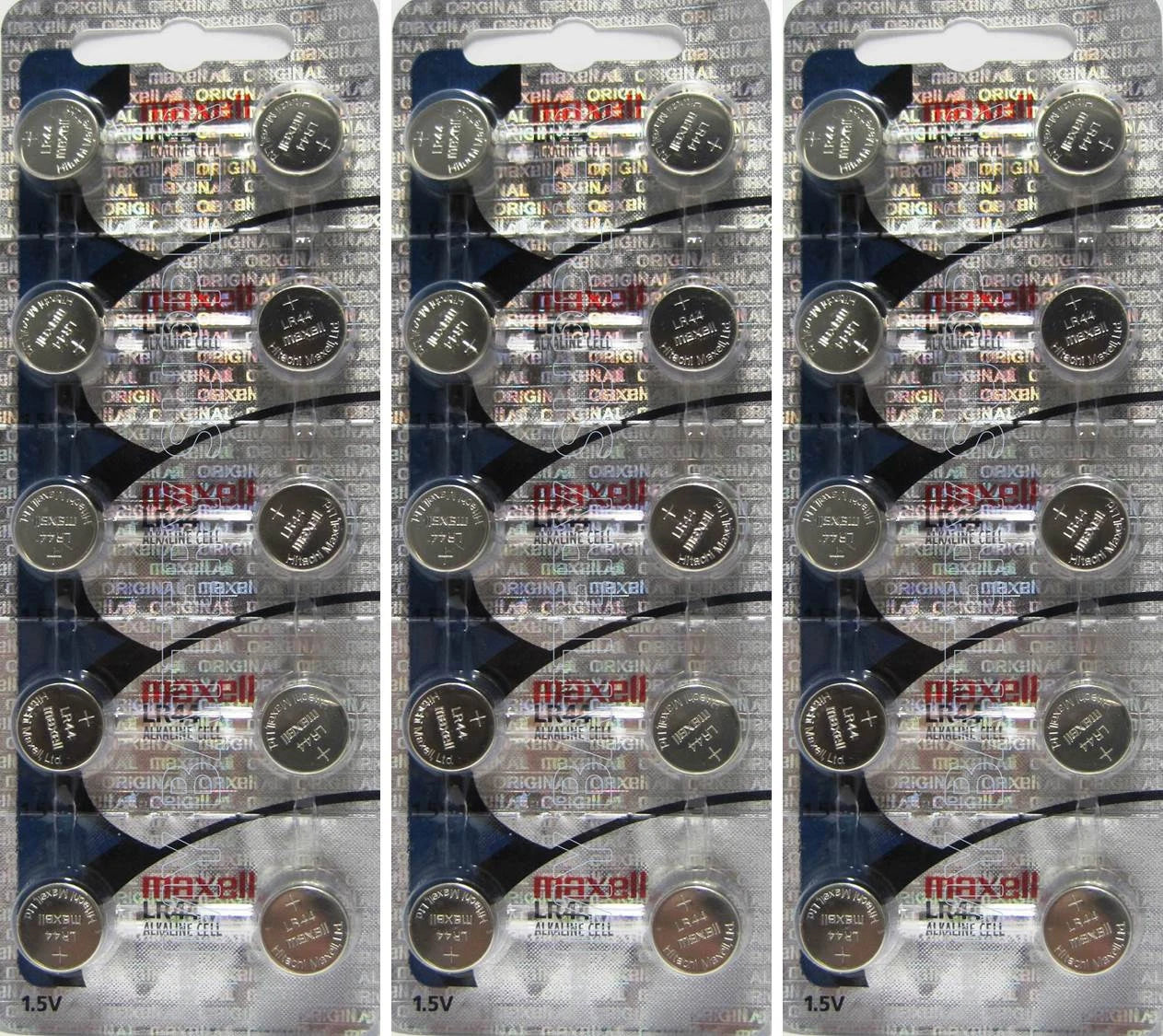 MAXELL LR44 (AG13) BATTERIES 30 PCS