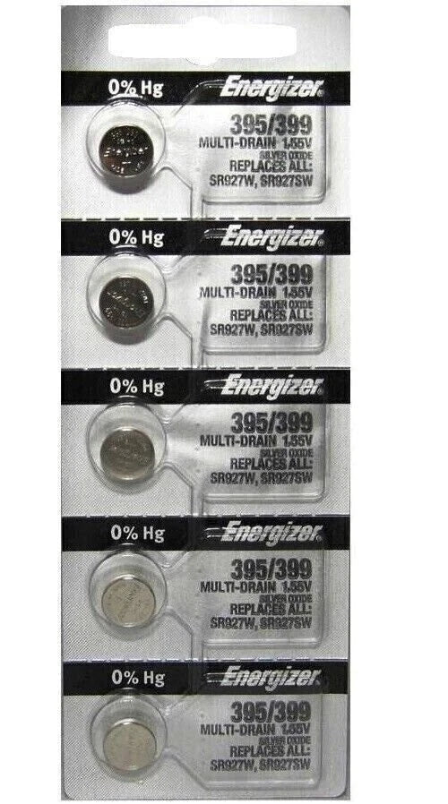 ENERGIZER 395/399 WATCH BATTERIES SR927SW (10 Piece) Sealed Authorized Seller