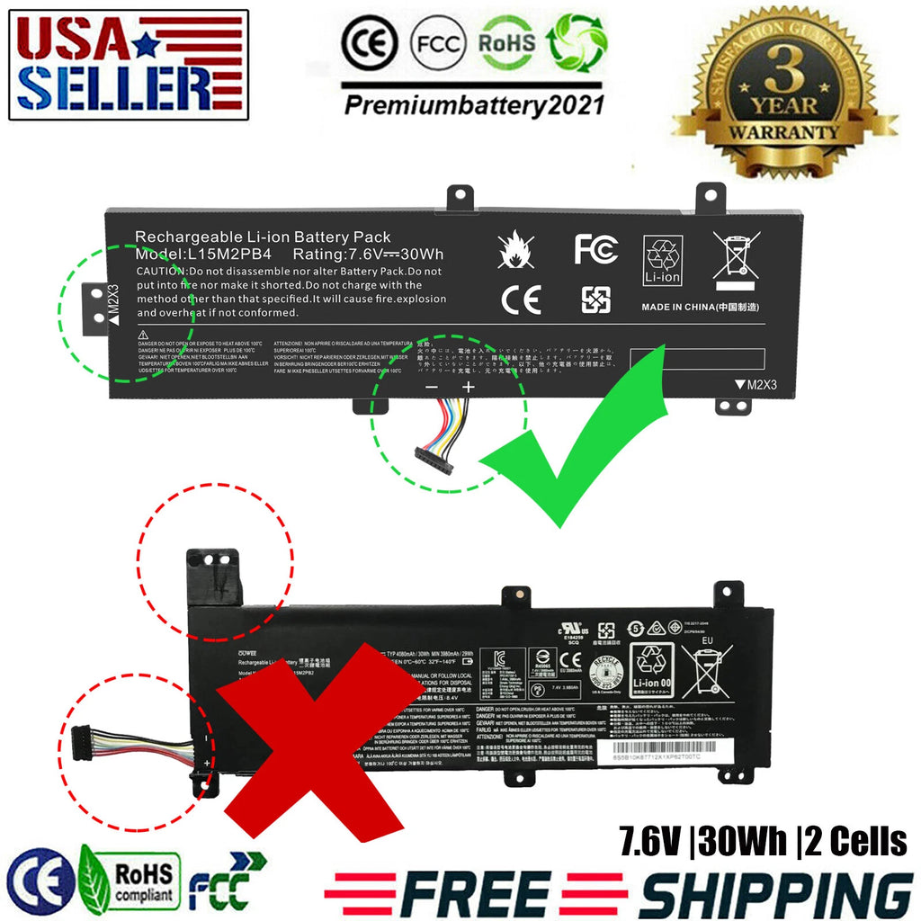 NEW L15L2PB4 L15M2PB5 Battery for Lenovo IdeaPad 310-15ABR 310-15IKB 310-15ISK