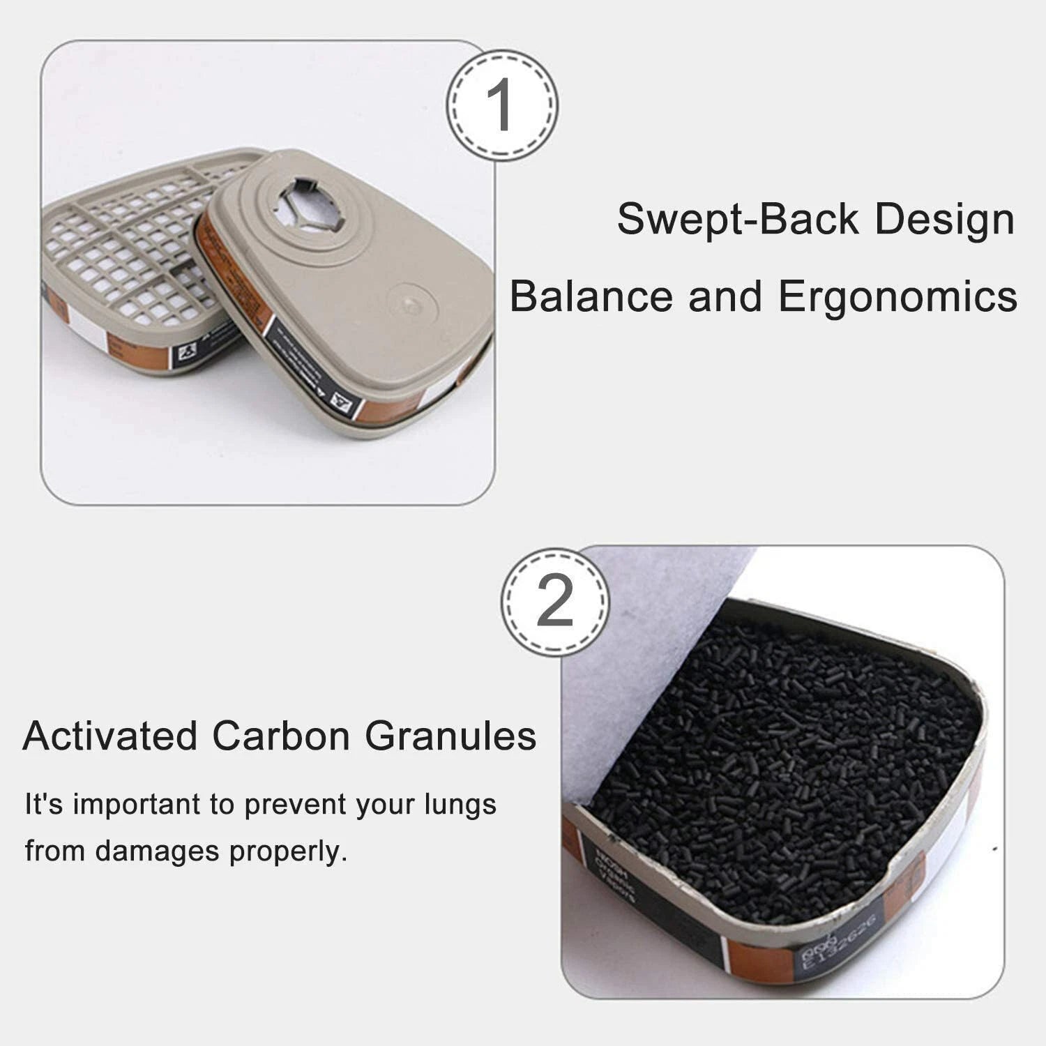 4PC 6001CN Organic Vapor Respirator Filter Cartridge For 6300 6800 7502 Gas Mask