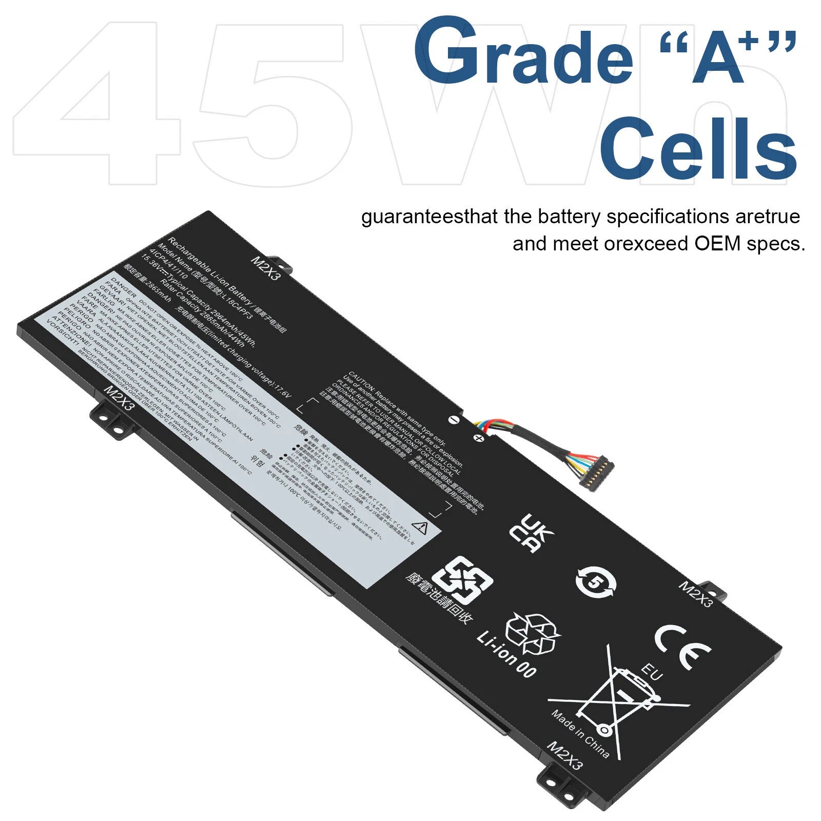 Replace L18C4PF3 Battery for Lenovo IdeaPad Flex-14IML/14IWL L18M4PF3 45Wh NEW