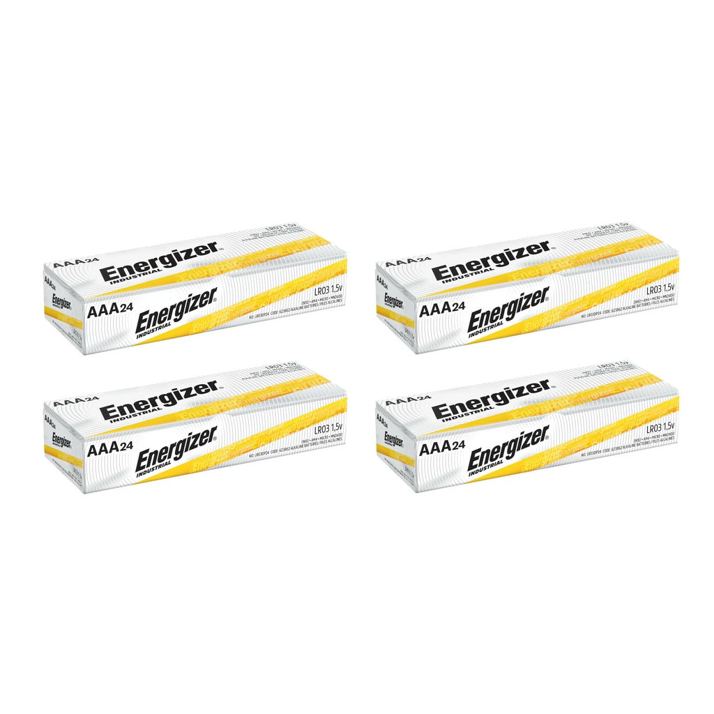 96 Energizer Industrial AAA Alkaline Batteries (EN92, LR03, Triple A)